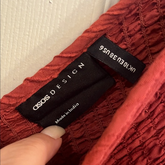 ASOS Rust Jumpsuit with Tie Straps - Picture 4 of 7